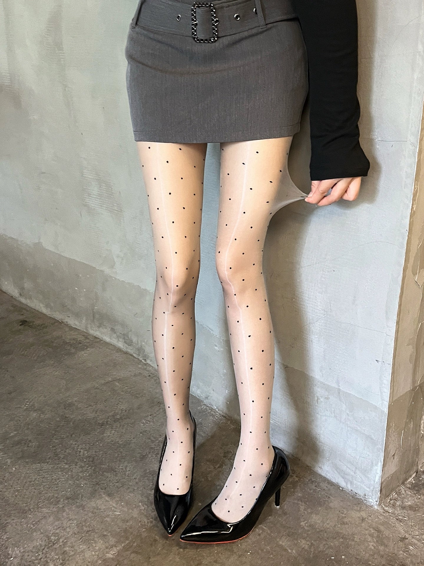 Aurora wave point stockings and pantyhose