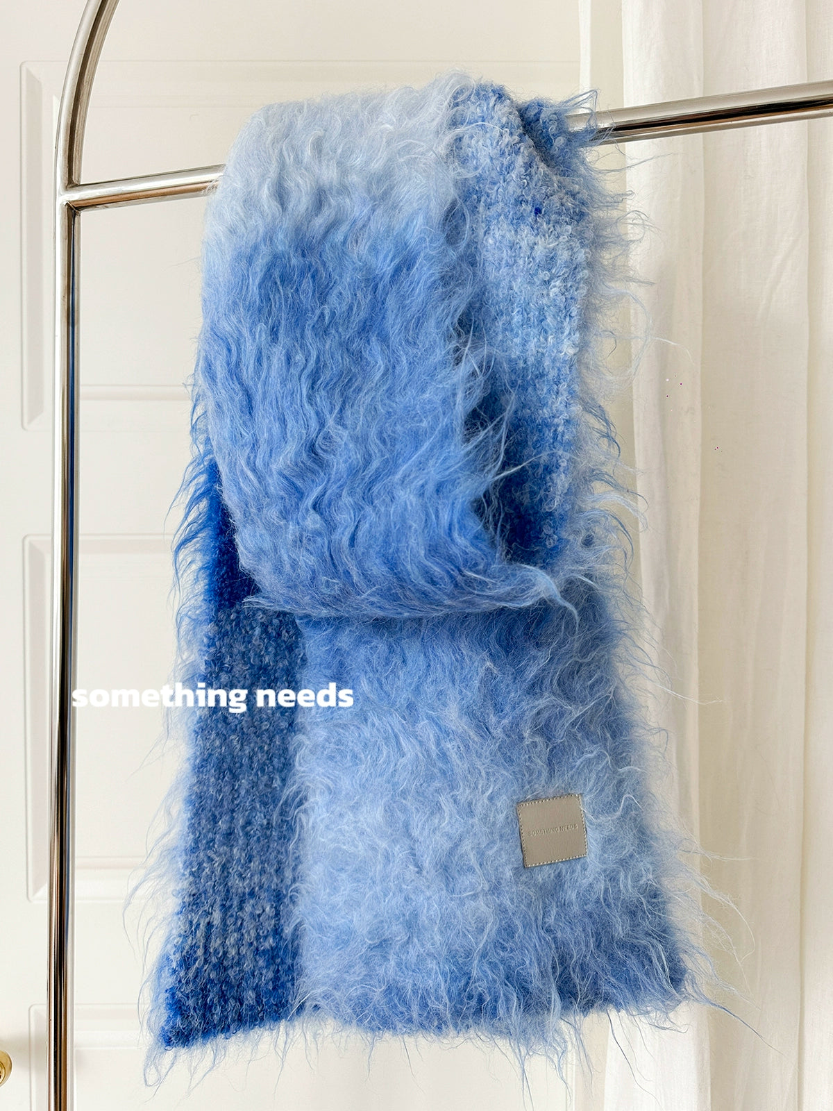 Gradient warm soft plush scarf