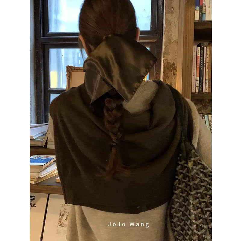 Zongmu colored satin scrunchie