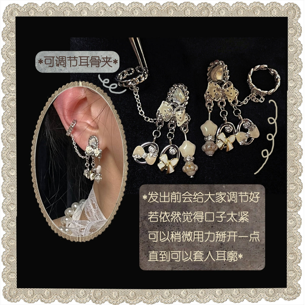 Princess Taj Mahal Butterfly Collection tassel fan earrings