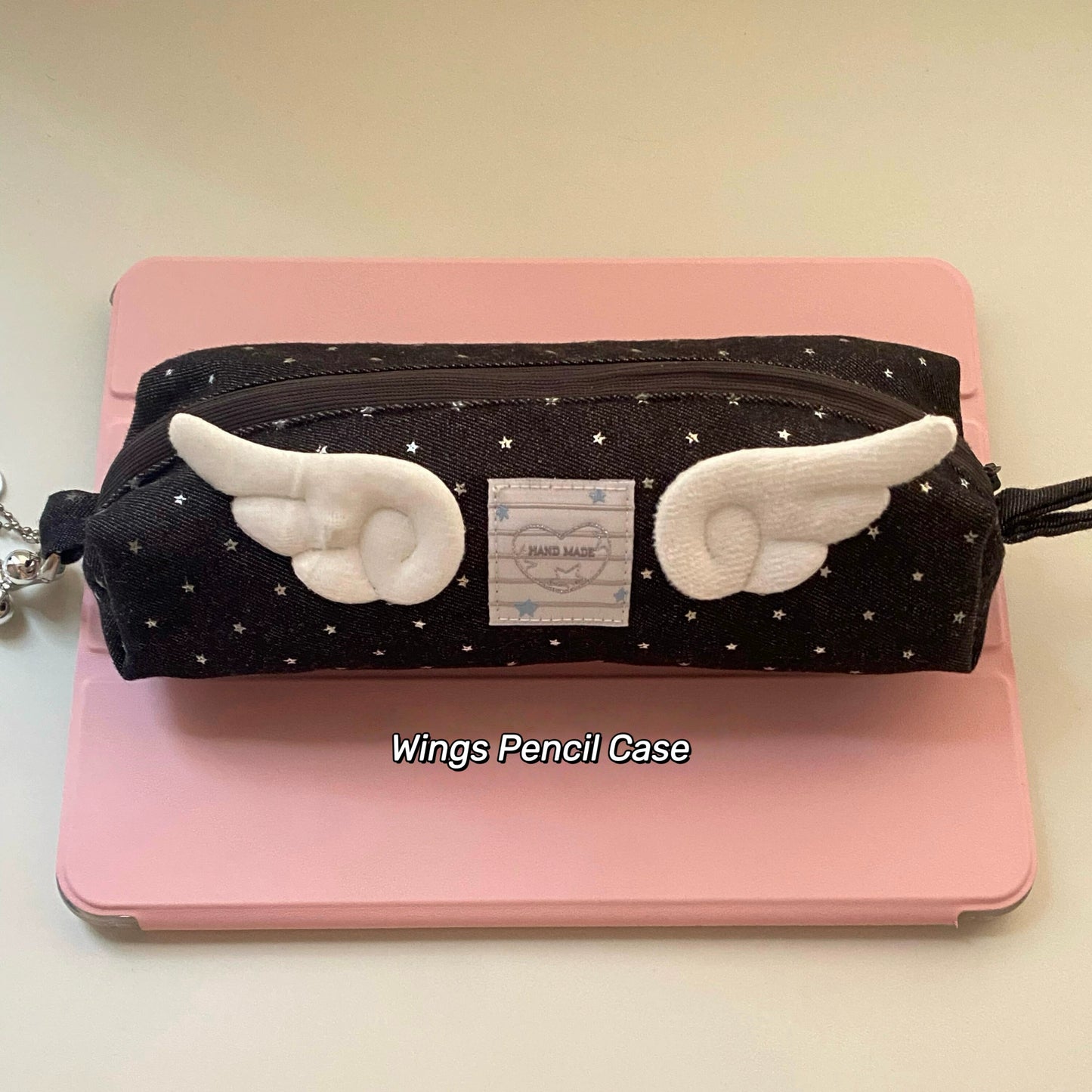 Angel Wings Star Hot Silver Pencil Bag