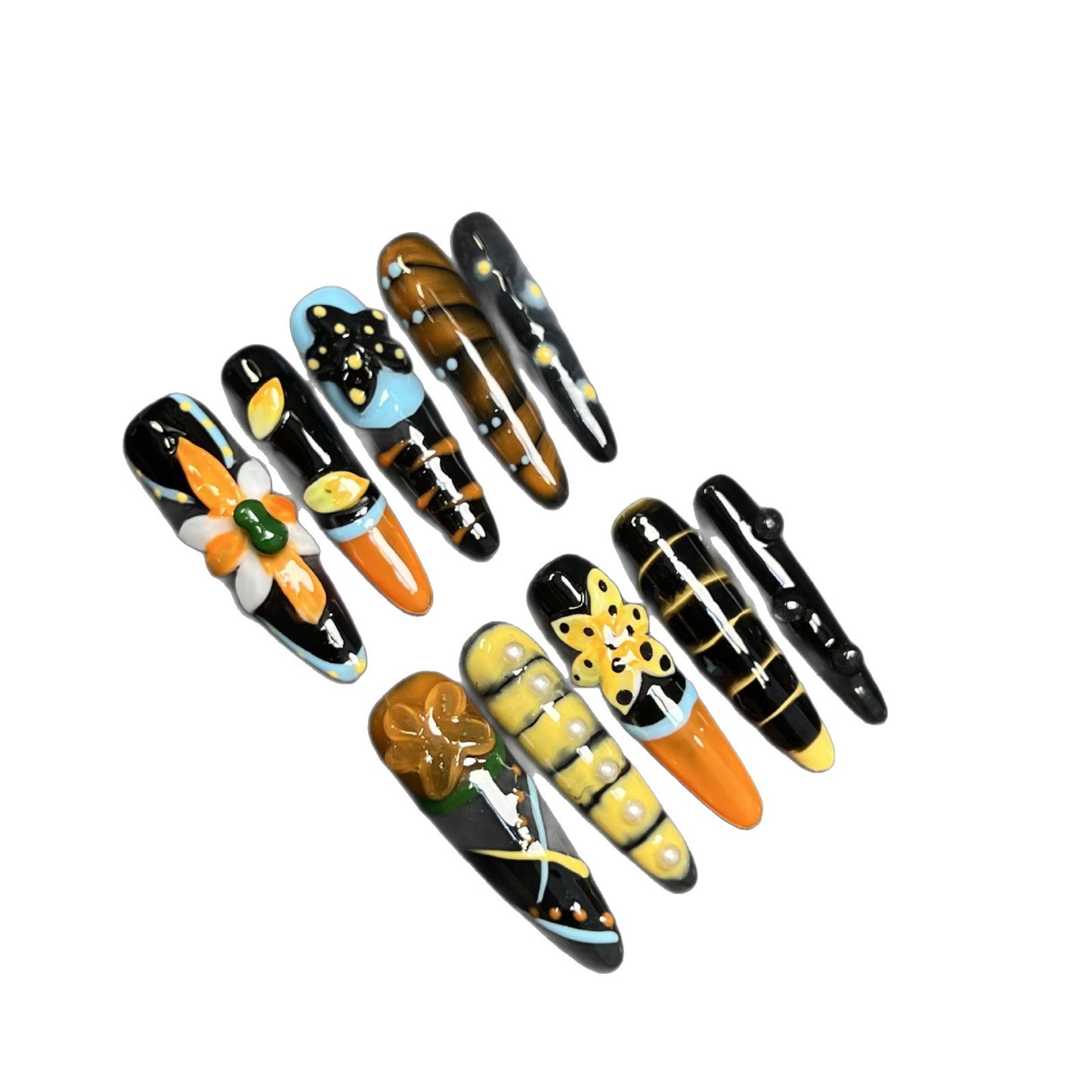 Carved and dyed three-dimensional handmade armor piece