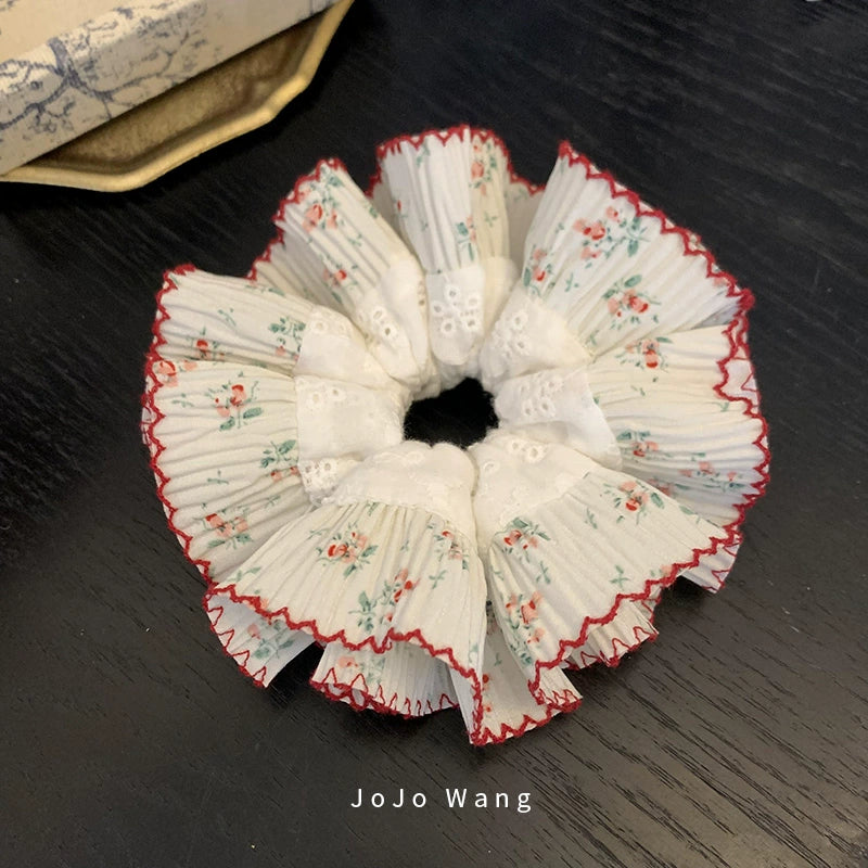 Cherry Baby~Embroidered 3D Scrunchie