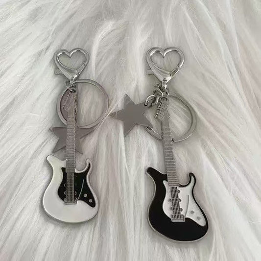 Electric Guitar Star Bass Bag Charm