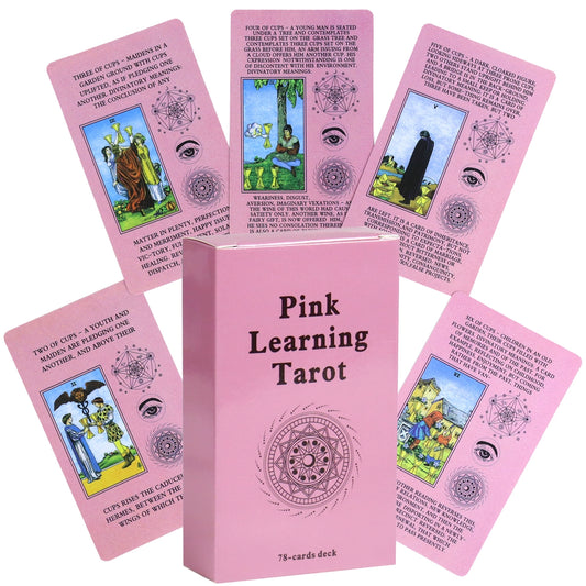 78 pink learning tower cards with symbolic meanings