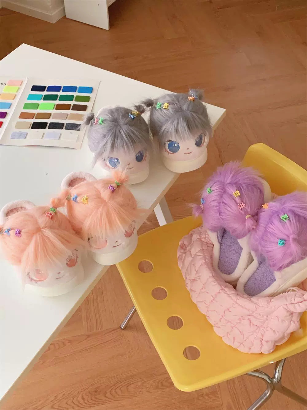 Cute big eyed cotton doll cotton slippers