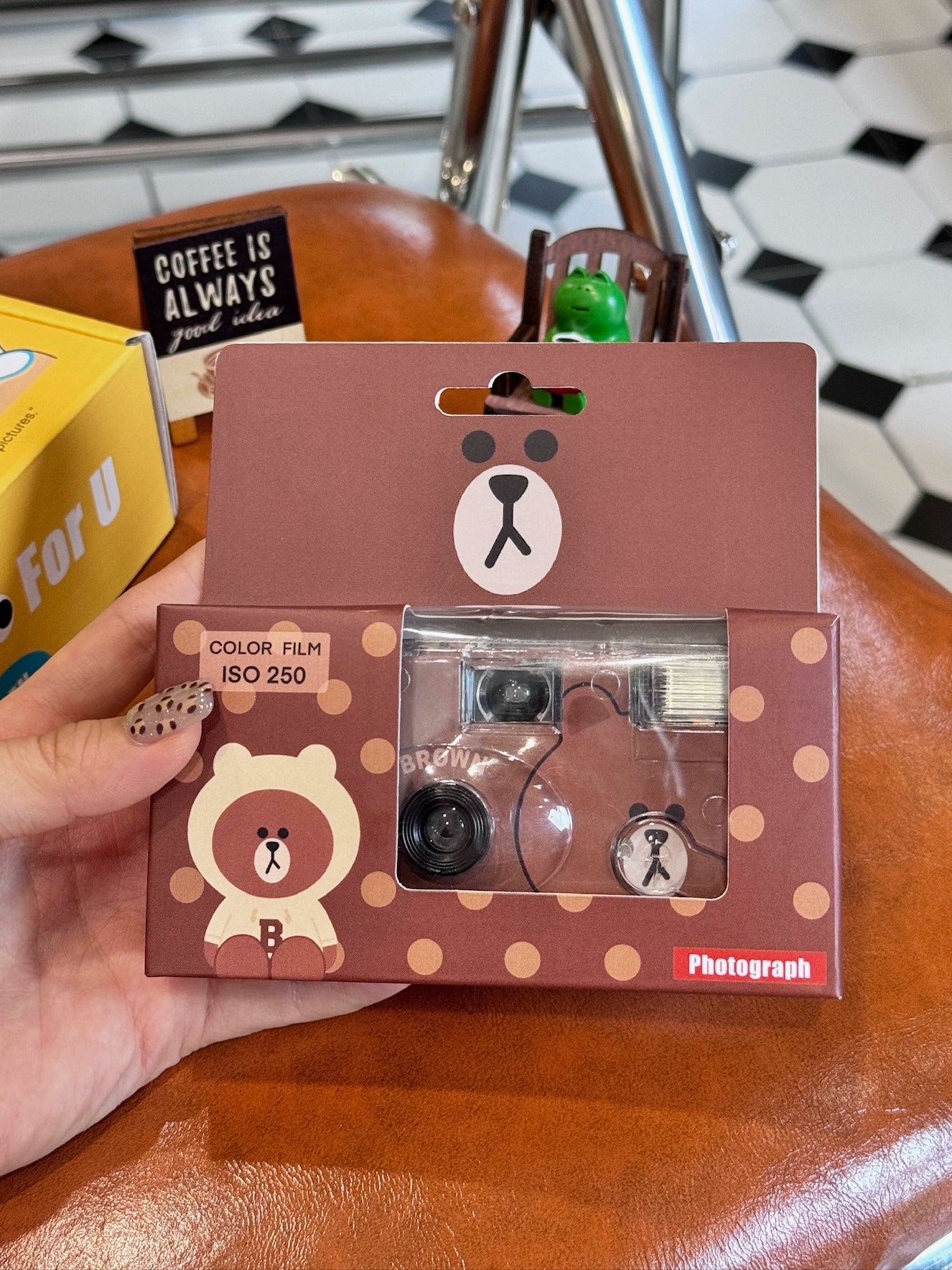 Brown Bear disposable film camera