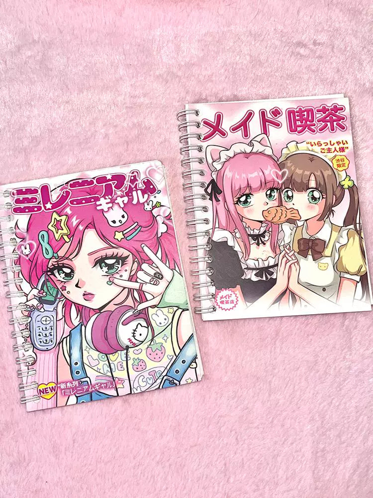 Double sided release A6 coil notebook