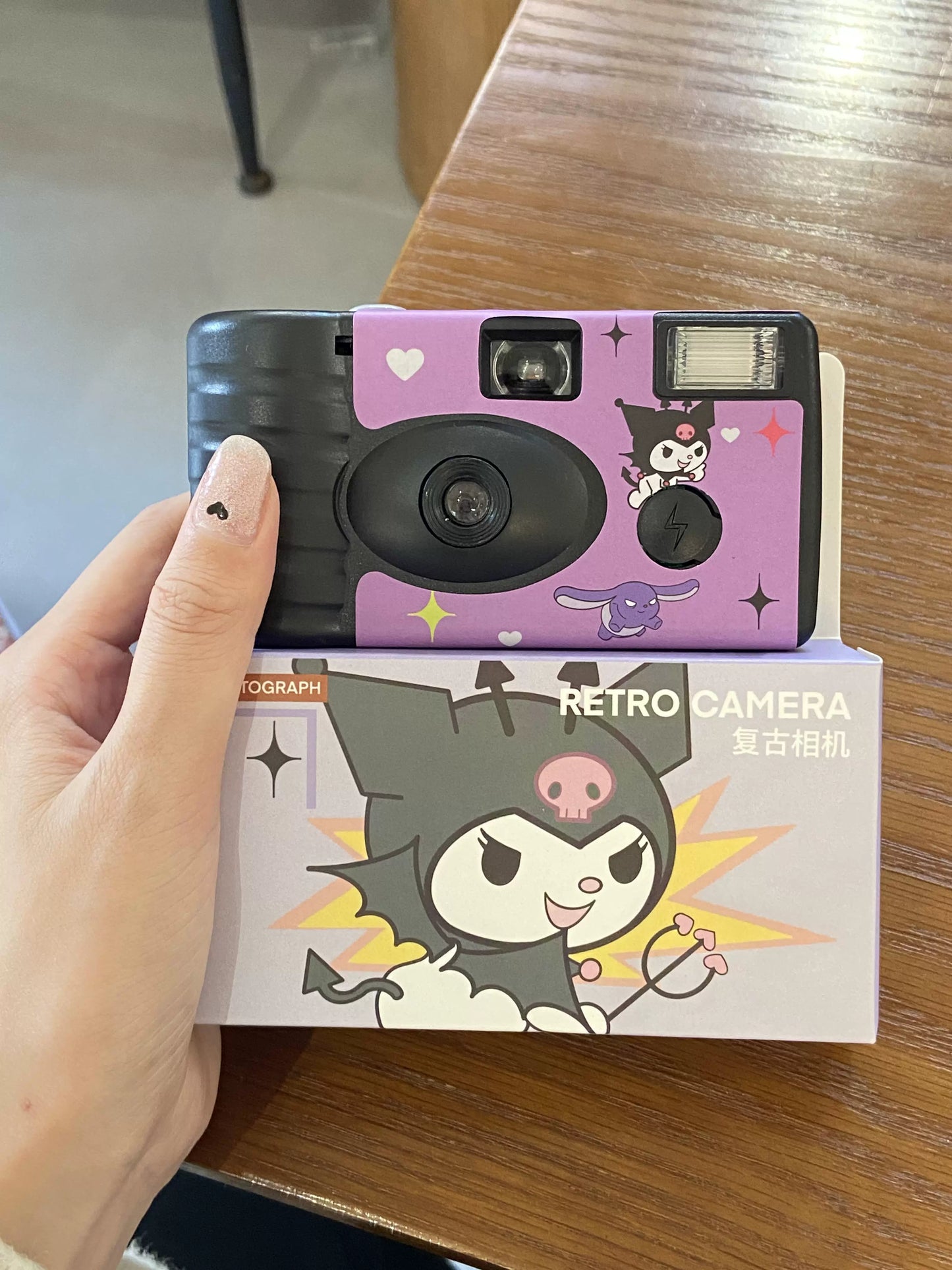 Kuromi disposable film camera, point and shoot film