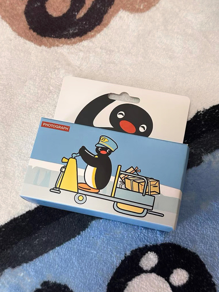 Pingu Penguin disposable film camera, point and shoot film machine