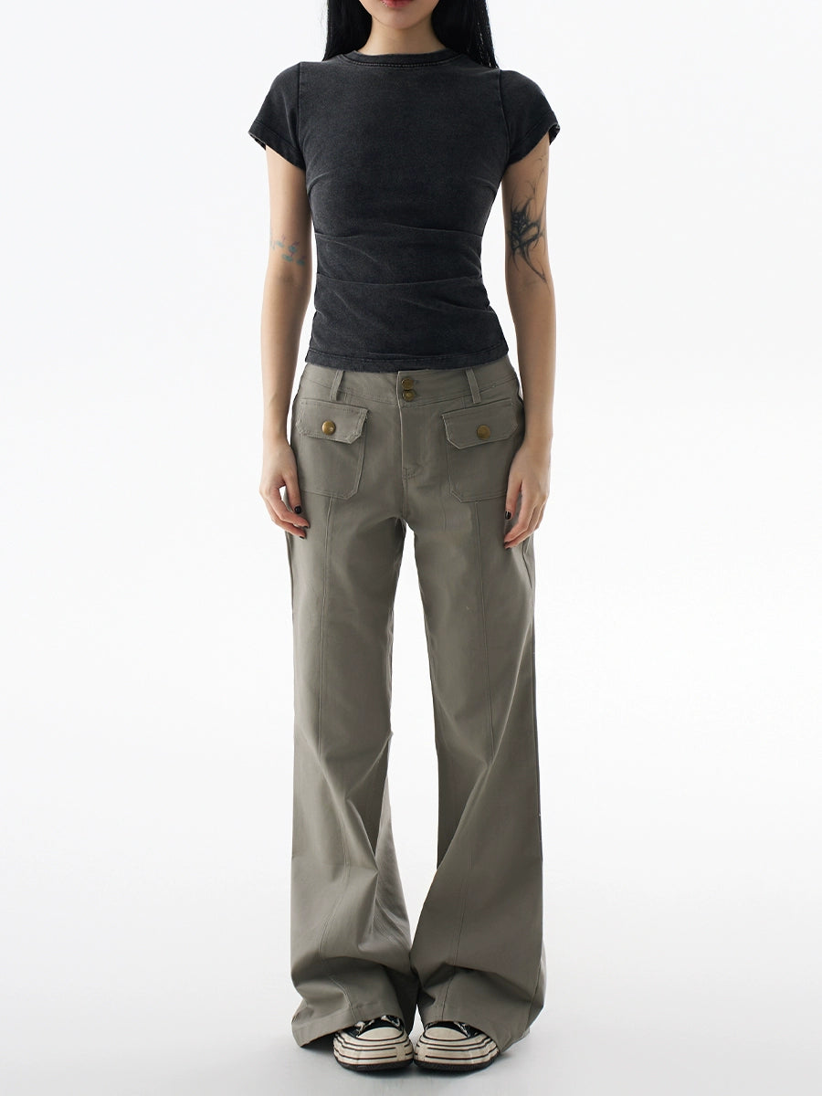 Micro pull work pants