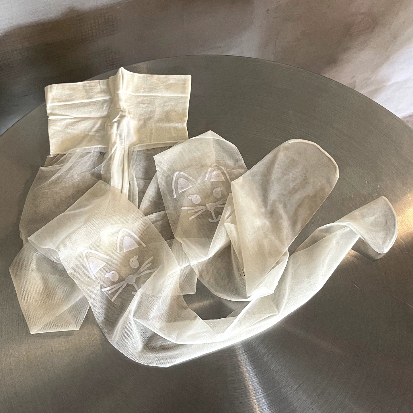 Cartoon cat plush pattern pantyhose