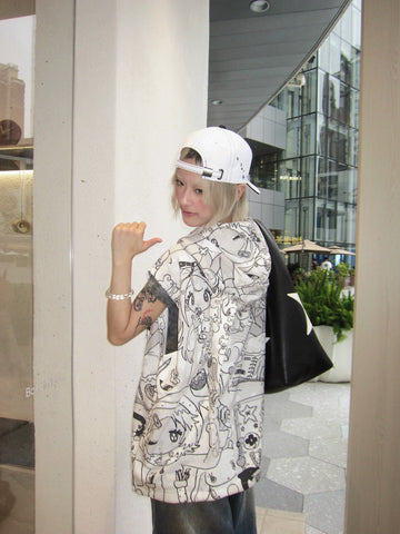 Midnight Grey Bunny Hooded Vest