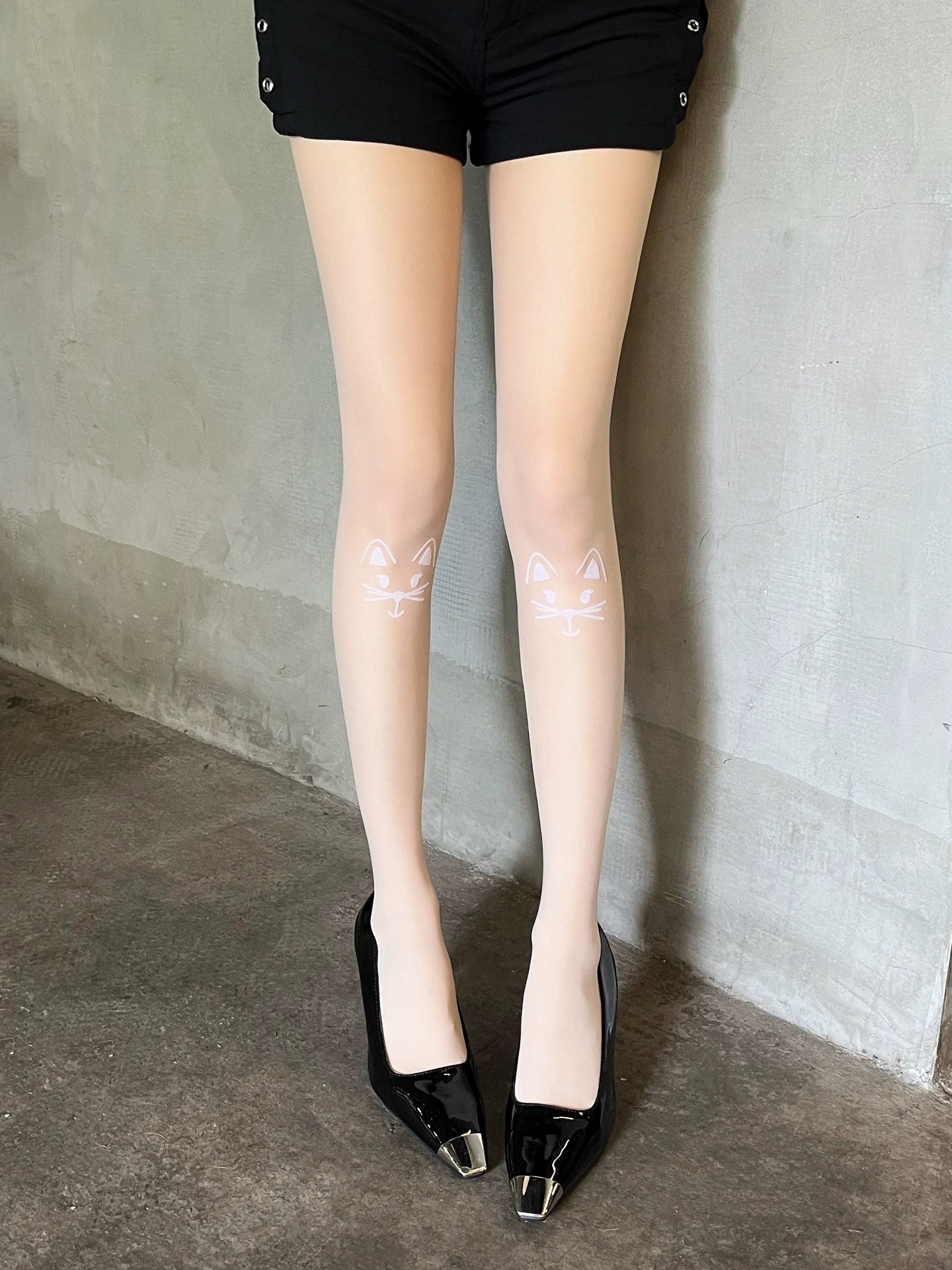 Cartoon cat plush pattern pantyhose