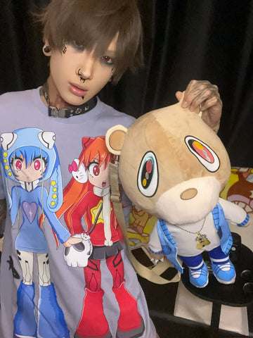 PaoCai joint Eva Lingpoli Asuka print tee