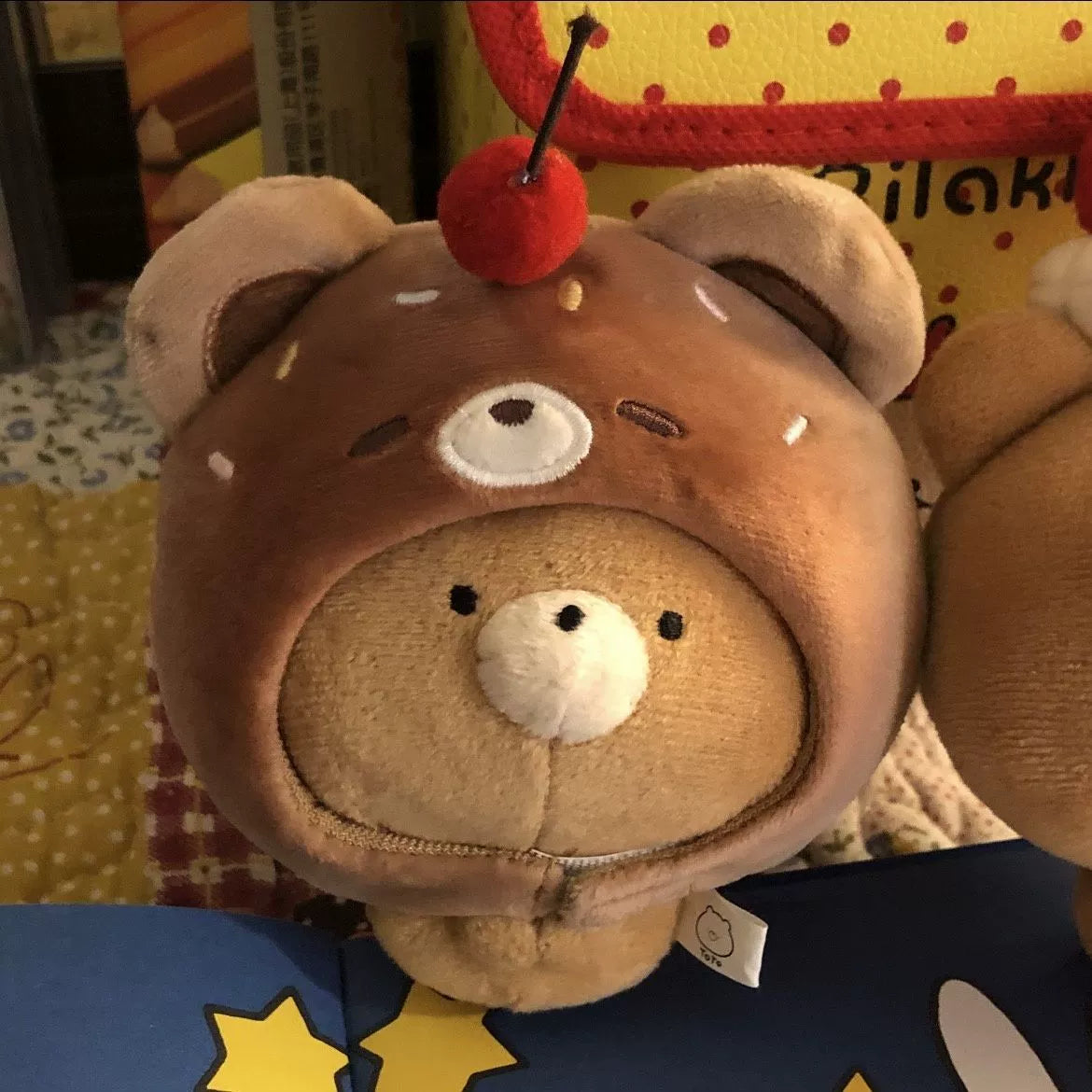 Chocolate Bean Bear Doll plush toy