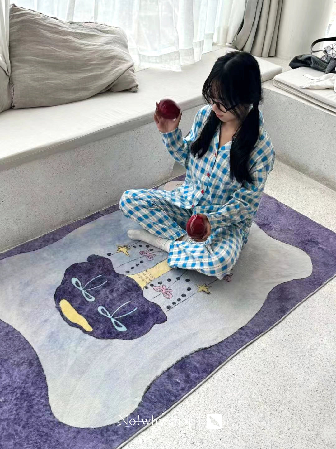 Illustrator Poker and Desk Lamp Thickened Cashmere Imitation Carpet