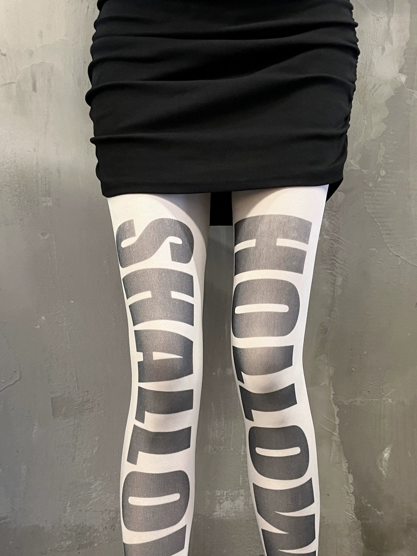 Letter printed pantyhose