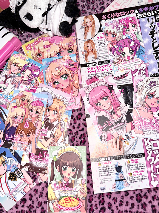 Cute girl sealing sticker