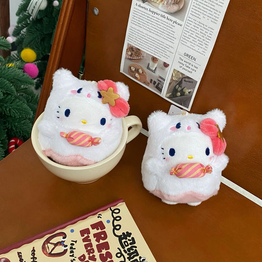 Candy Ghost Hello Kitty Plush Pendant