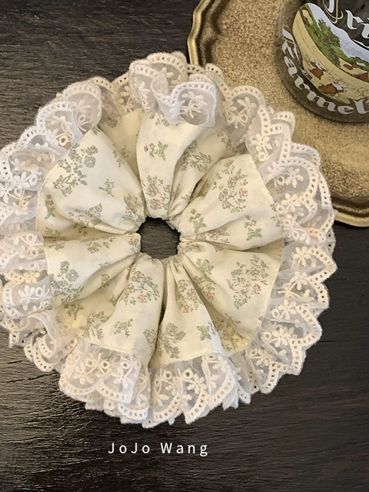 Floral lace multi-layer large intestine headband