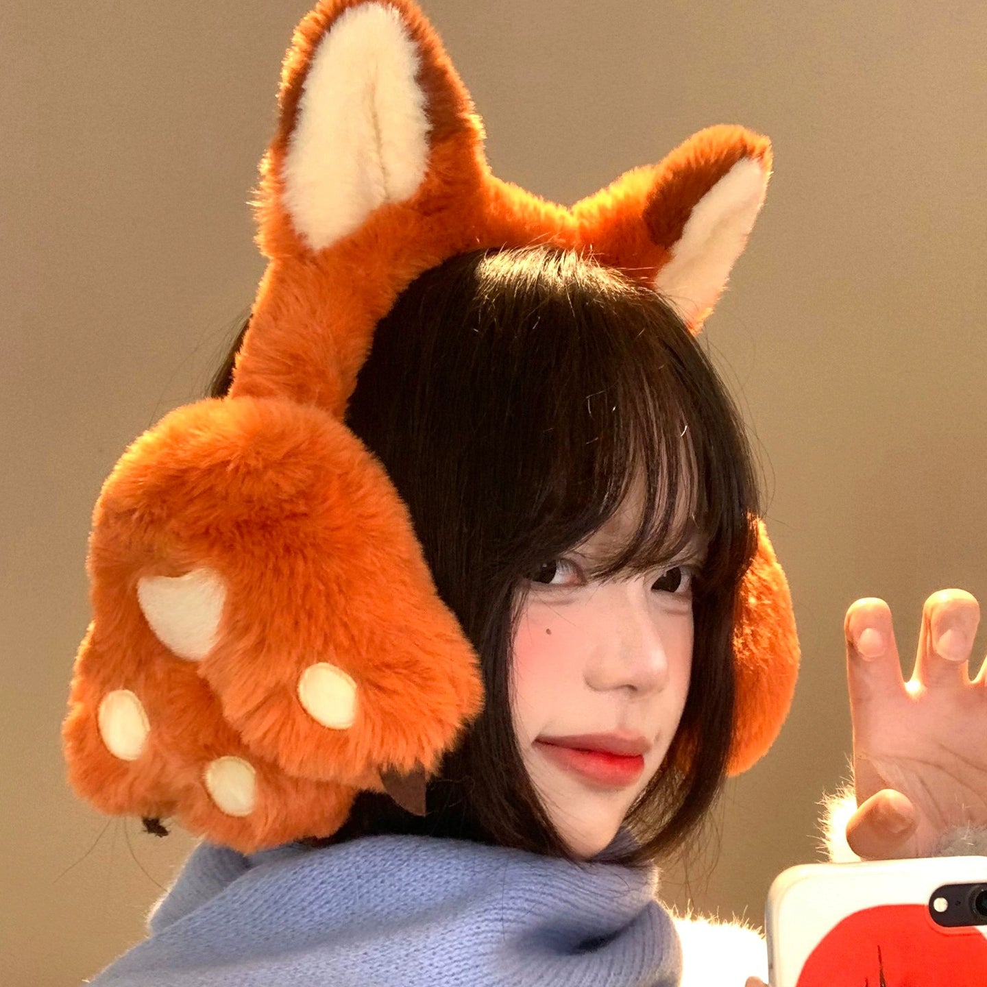 Fox plush earmuffs