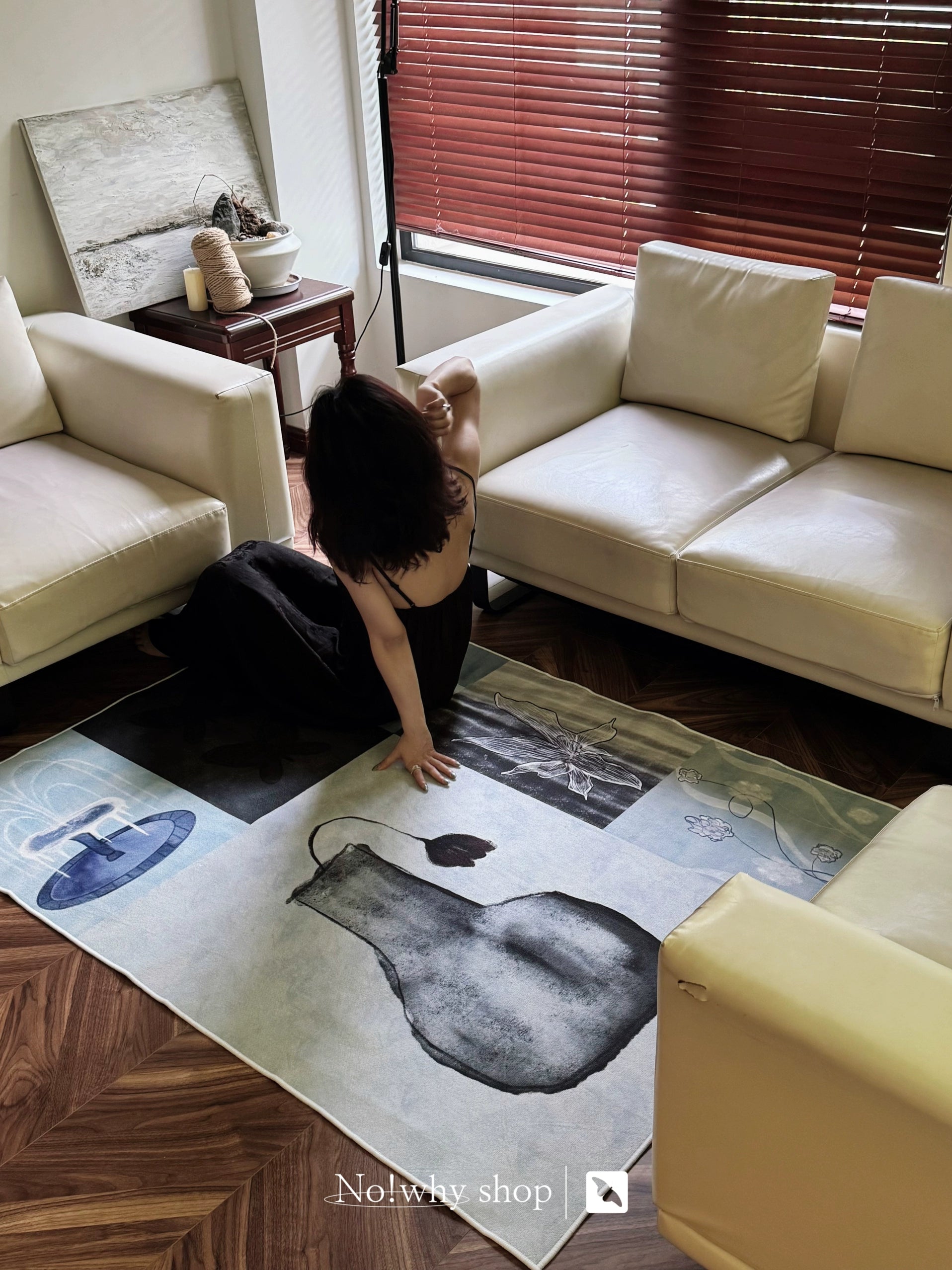 Foldable soft and comfortable short plush carpet "float"