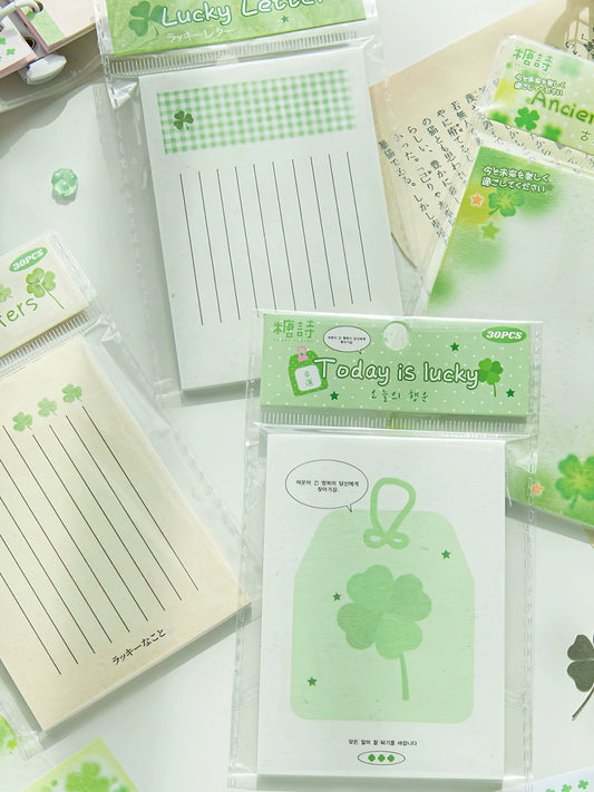 30pcs Four Leaf Clover Lucky Day Notebook