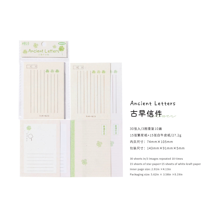 30pcs Four Leaf Clover Lucky Day Notebook