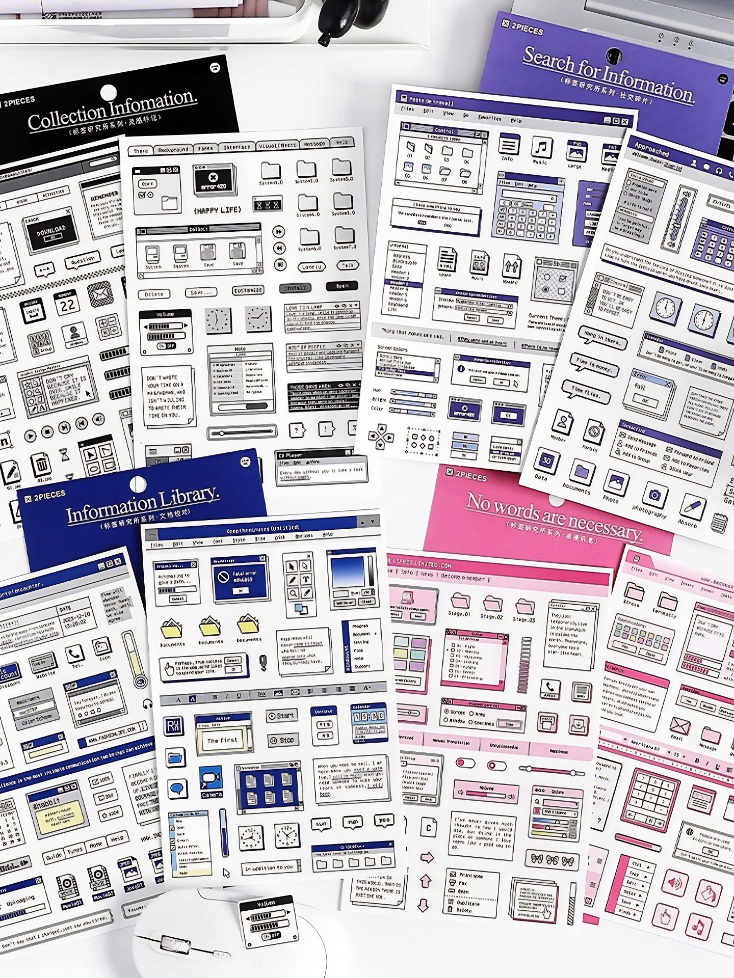 Computer dialog box manual account sticker