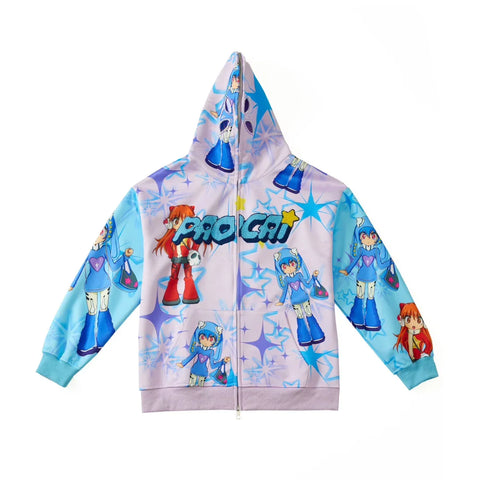 PaoCai co-branded Eva Lingpoli Asuka printed jacket