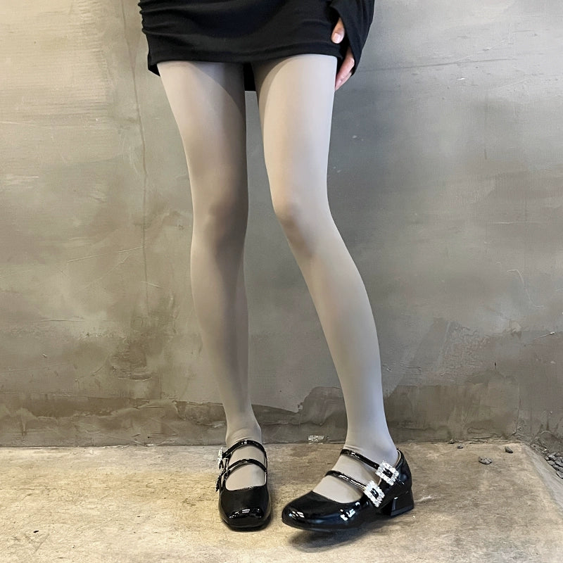 Grey pantyhose velvet stockings leggings