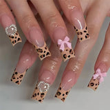 Barbie pink dot diamond star nail tip