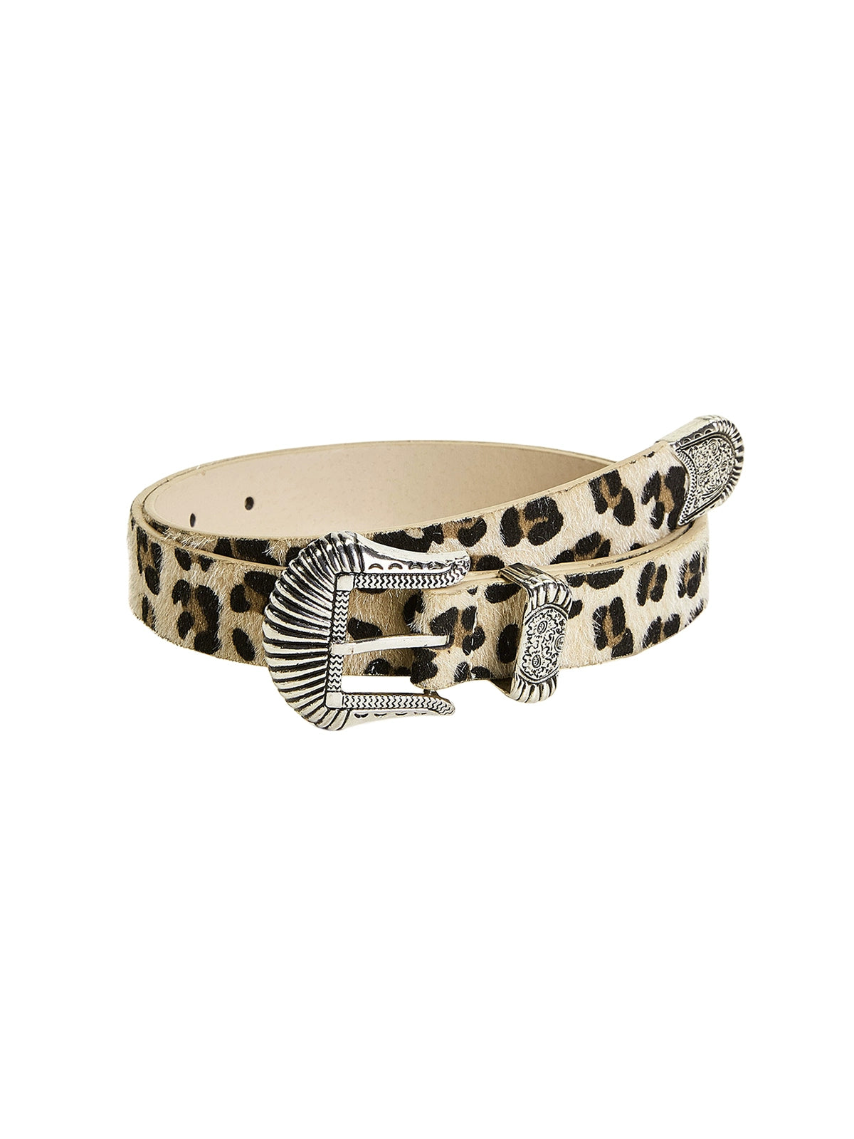 Leopard print retro carved waist belt