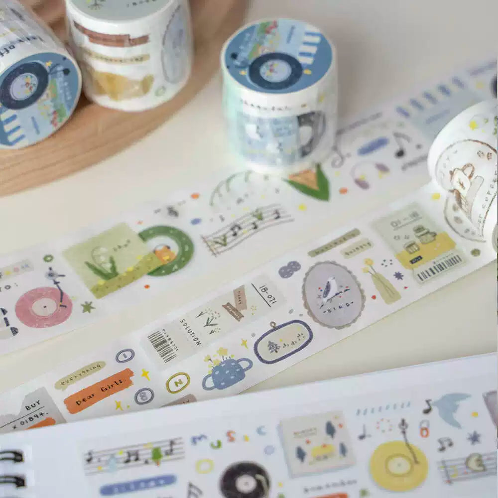 Record retro small roll sticker paper tape
