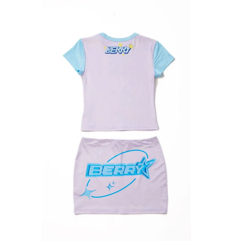 PaoCai co-branded Eva Lingpoli Asuka print skirt set