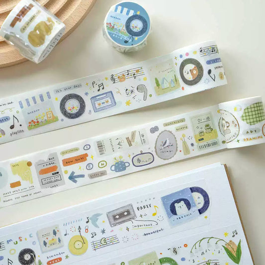 Record retro small roll sticker paper tape