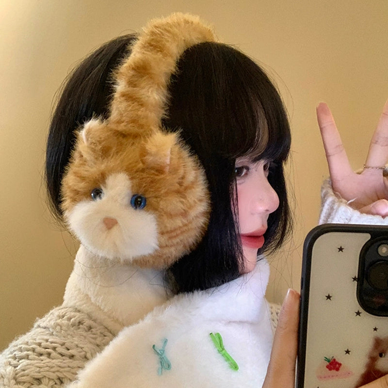 Cat plush earmuffs