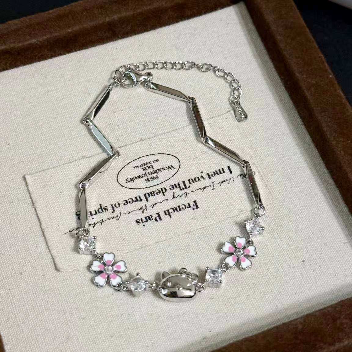Sakura Pink Diamond KT Bracelet Necklace