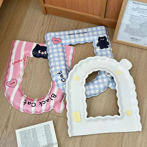 Cartoon cat lace toilet seat cushion