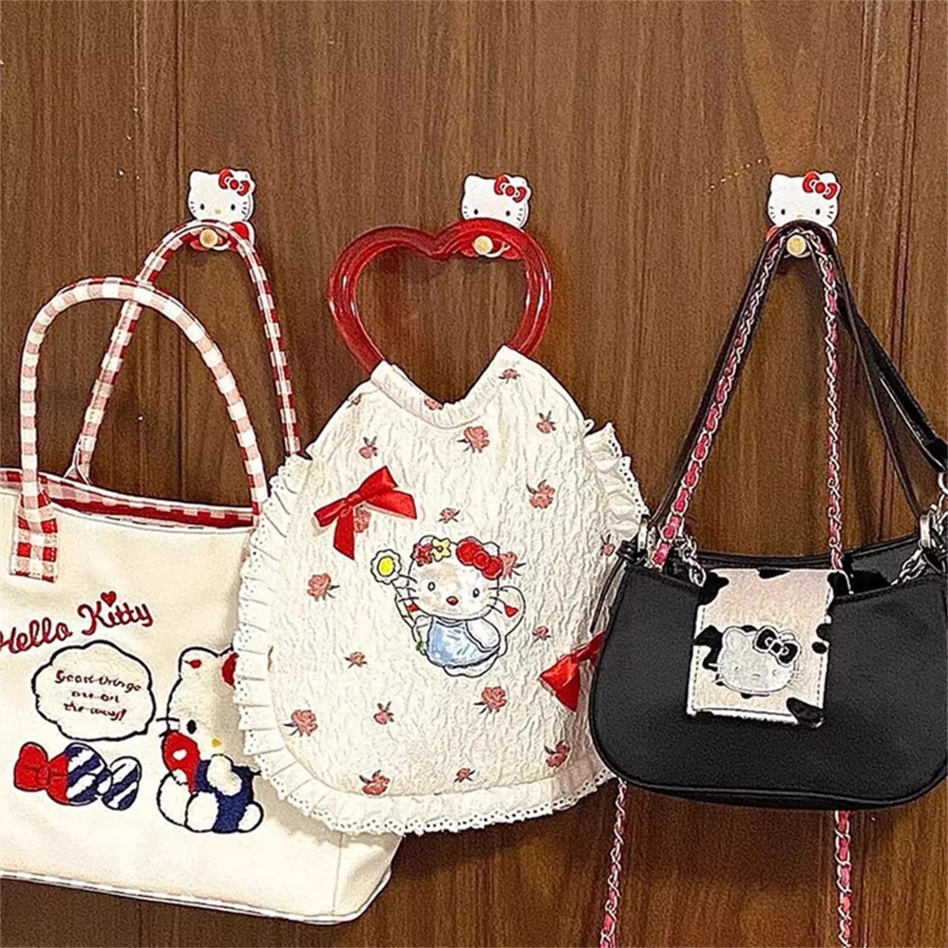 Non perforated wall hook Hello Kitty