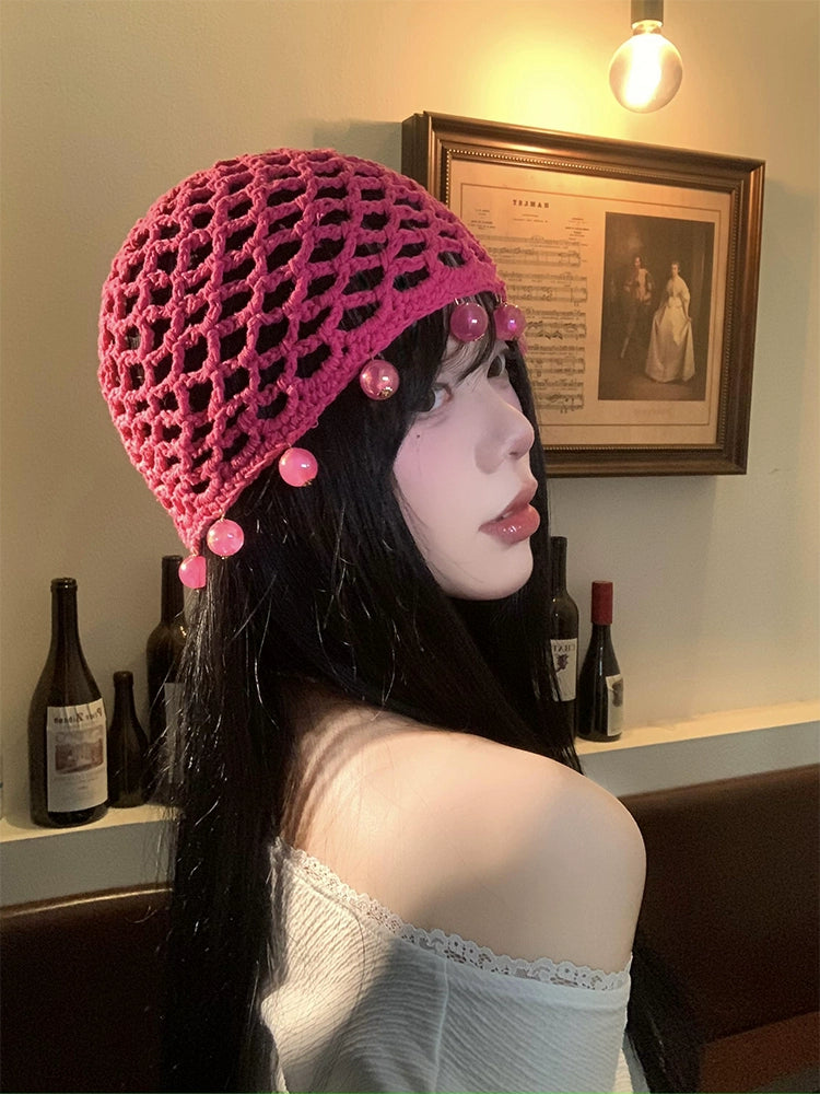 Hand woven hollow round bead toe cap