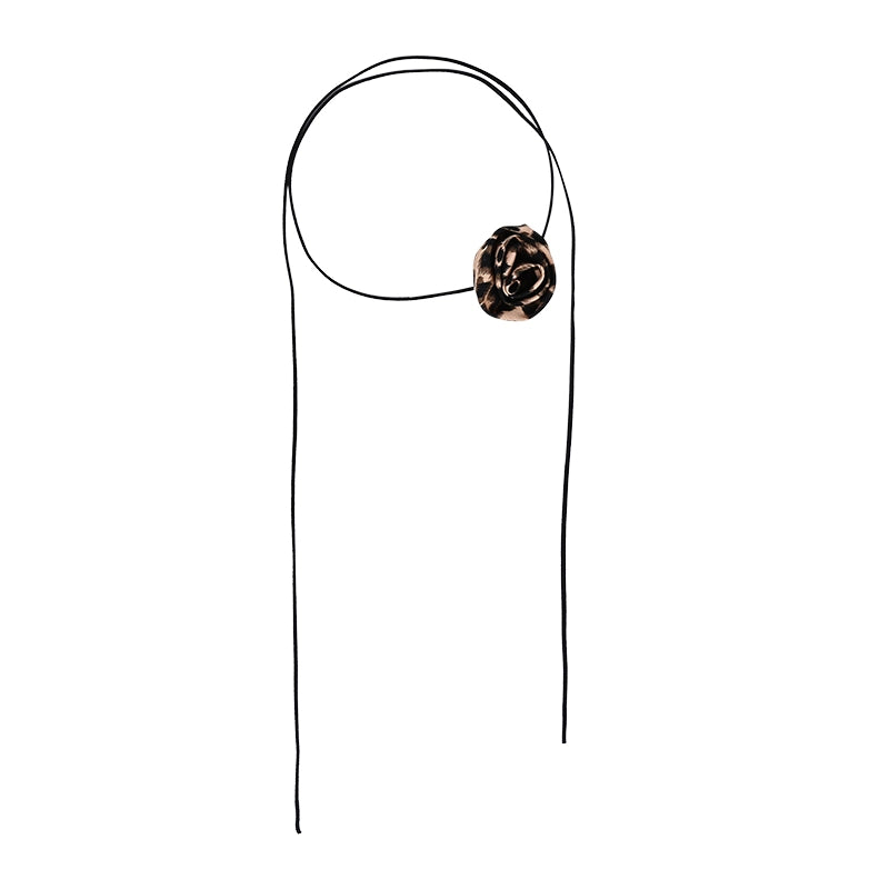 Leopard print rose neck strap