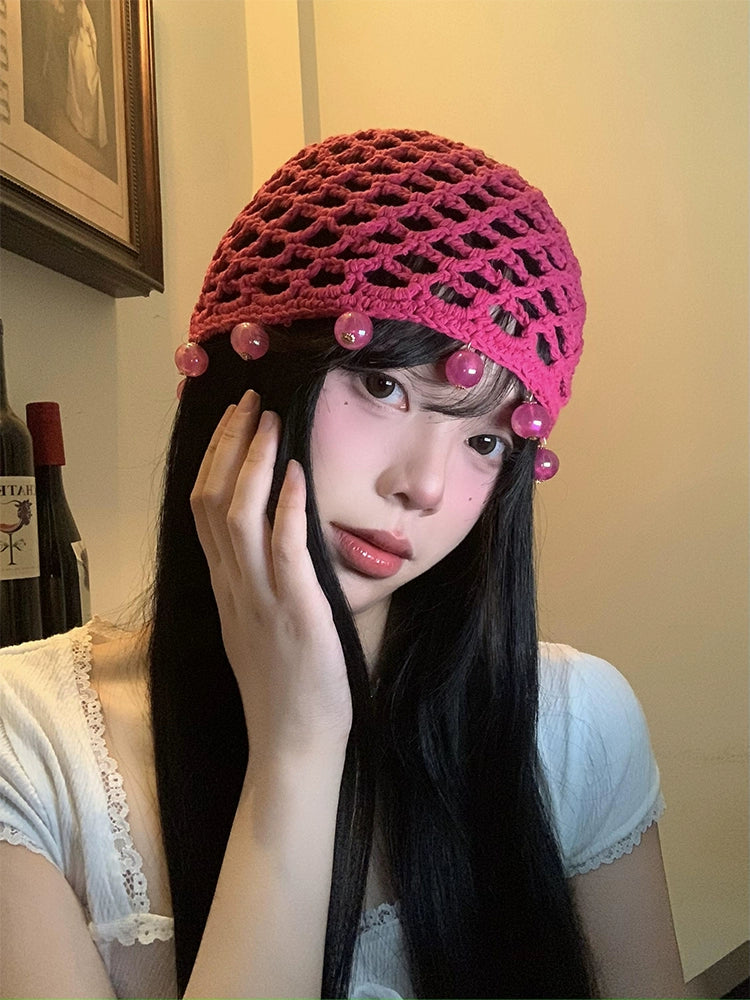 Hand woven hollow round bead toe cap