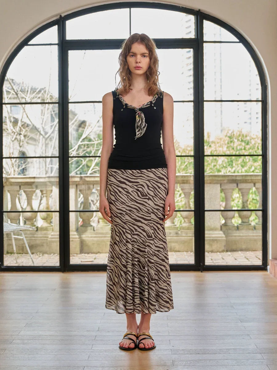 Zebra pattern skirt