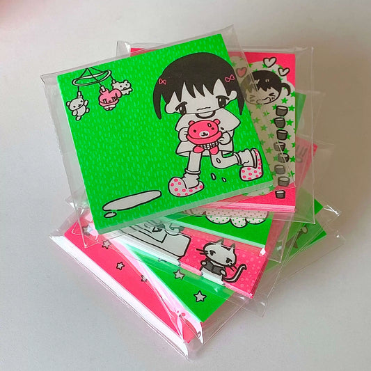 Comic inspired fluorescent notebook