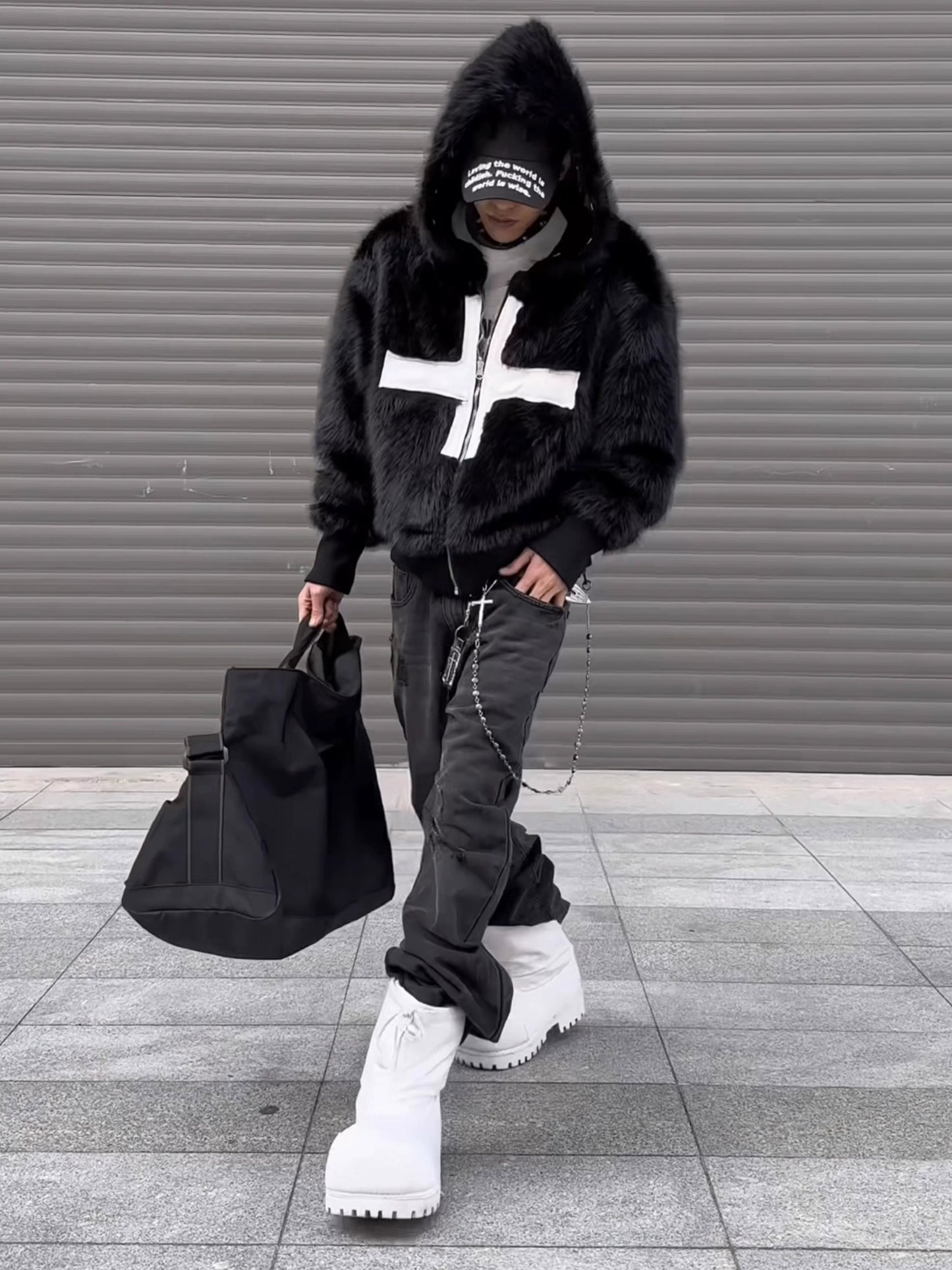 Seal cross imitation mink fur grass rivet double-sided coat of the "Cyrus Empire"