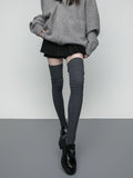 thickened cotton thigh stockings