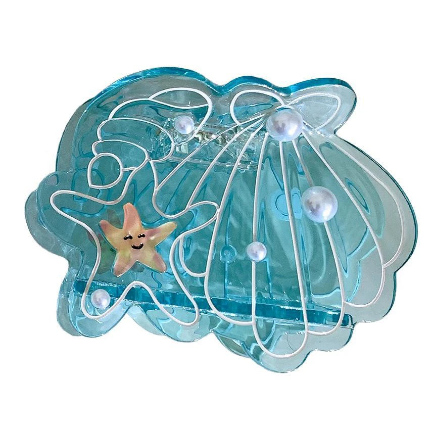 Shell Conch Sea Star Hair Clip
