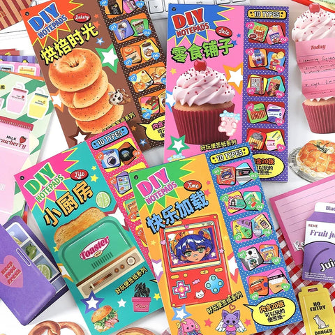 Japanese retro fun sticky note material book 20pic